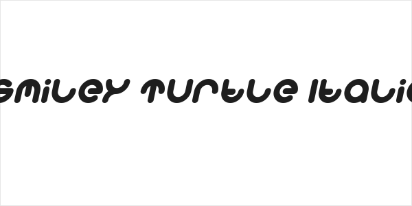 Smiley Turtle Italic Logo