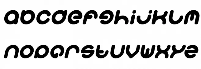 Smiley Turtle Italic Font Litere mici