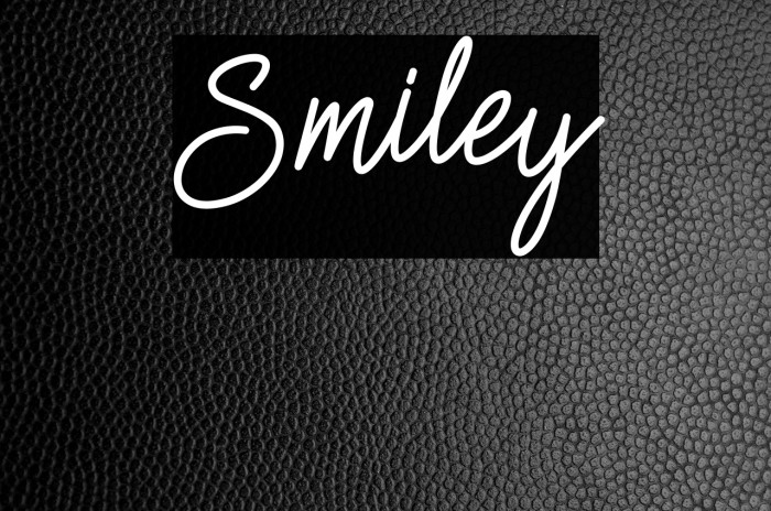 Smiley Font examples