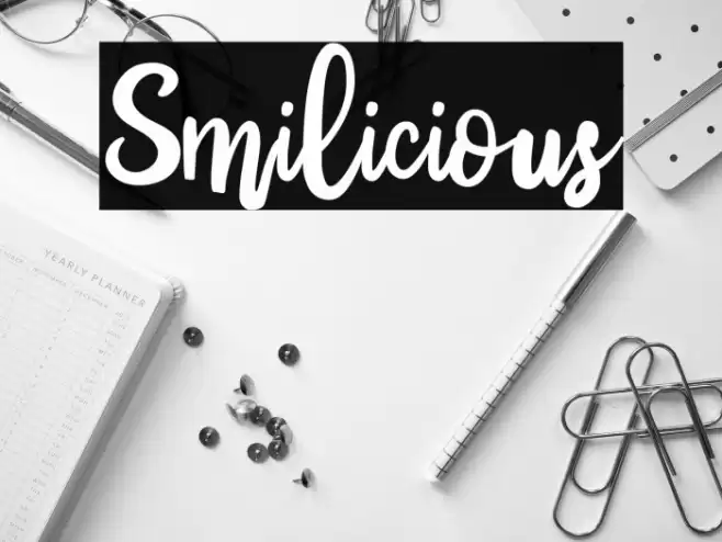 Smilicious Font examples
