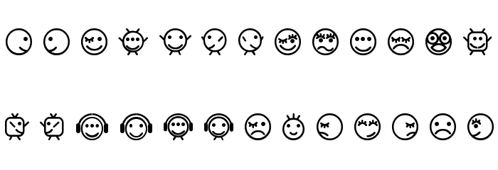 Smilly Normal Font LOWERCASE