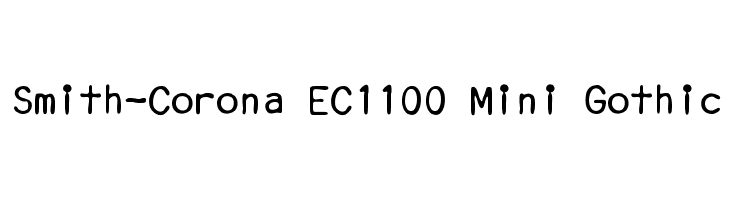 Smith-Corona EC1100 Mini Gothic  لخطوط تنزيل