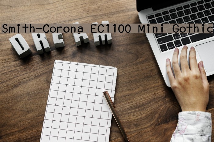 Smith-Corona EC1100 Mini Gothic Example 2