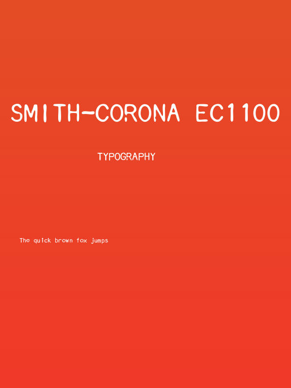 Smith-Corona EC1100 Mini Gothic Poster