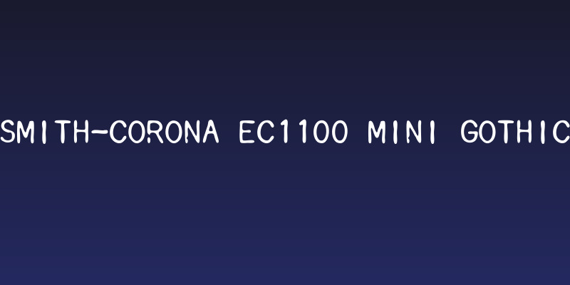 Smith-Corona EC1100 Mini Gothic Social Header