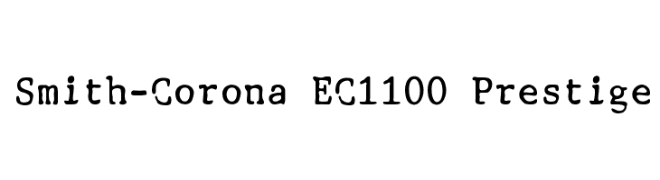 Smith-Corona EC1100 Prestige  font caratteri gratis
