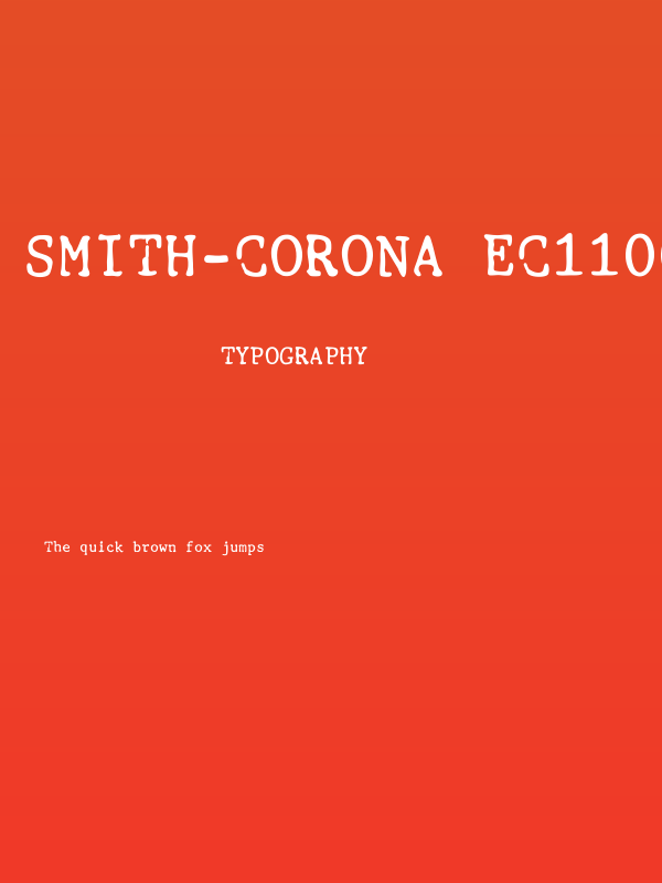 Smith-Corona EC1100 Prestige Poster