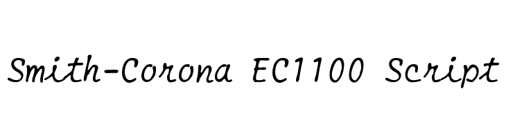 Smith-Corona EC1100 Script  नि: शुल्क फ़ॉन्ट्स डाउनलोड