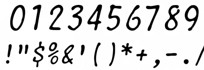 Smith-Corona EC1100 Script フォント その他の文字