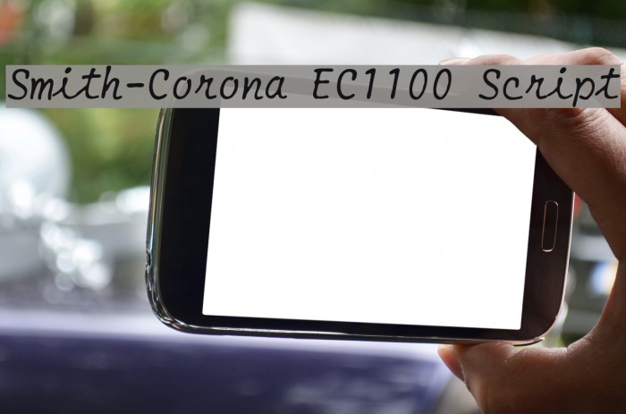 Smith-Corona EC1100 Script Font examples
