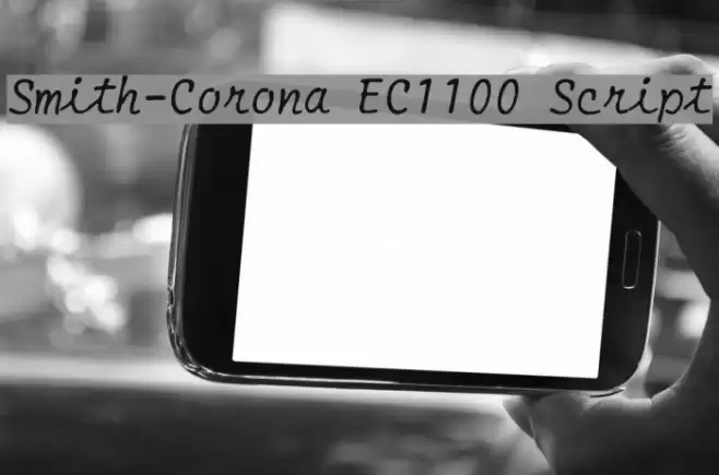 Smith-Corona EC1100 Script フォント examples