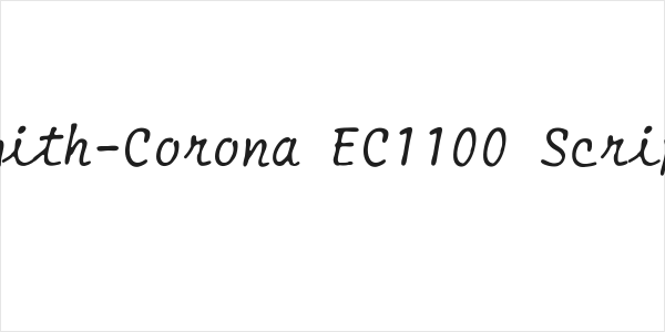 Smith-Corona EC1100 Script Logo