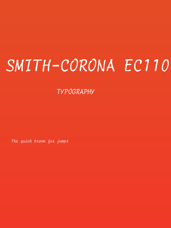 Smith-Corona EC1100 Script Poster