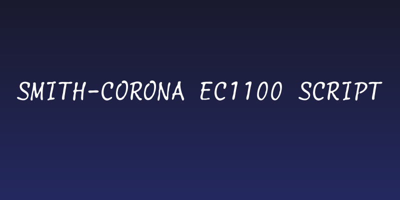 Smith-Corona EC1100 Script Social Header