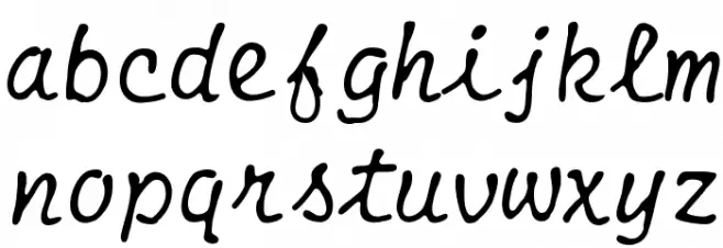 Smith-Corona EC1100 Script フォント 小文字
