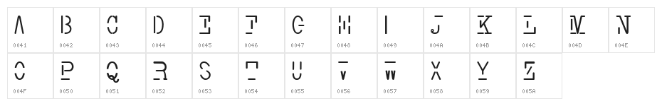 Smith-TypewriterFree Character Map