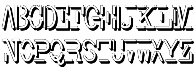 Smith-TypewriterShadowFree Font Litere mari