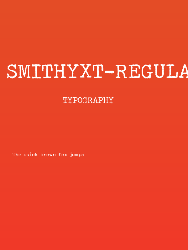 SmithyXT-Regular Poster