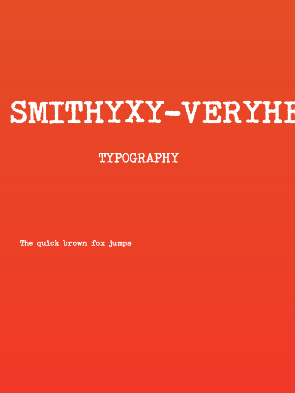 SmithyXY-VeryHeavy Poster
