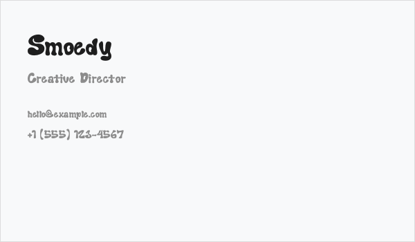 Smoedy Business Card