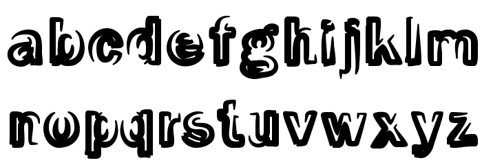 Smoke-Black-Black Font LOWERCASE