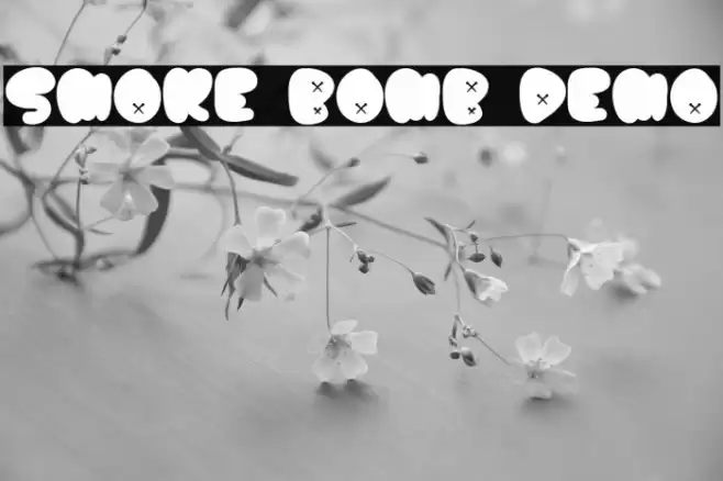 Smoke Bomb Demo Schriftart examples
