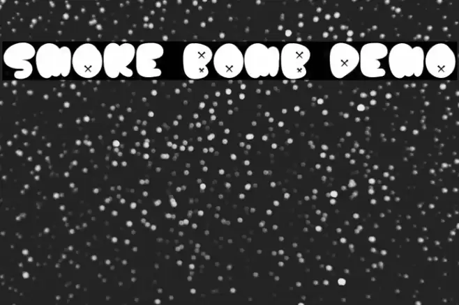 Smoke Bomb Demo Schriftart examples