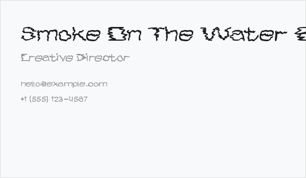 Smoke On The Water Bold Business Card