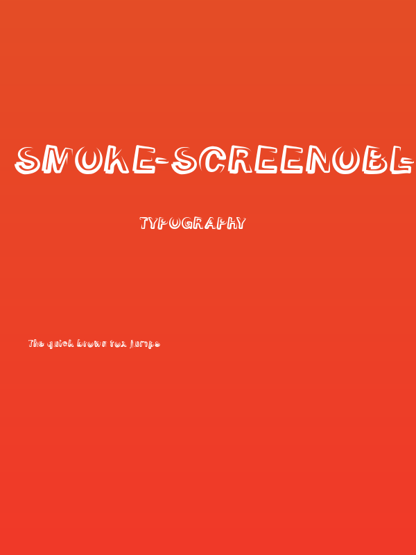 Smoke-ScreenObl-Italic Poster