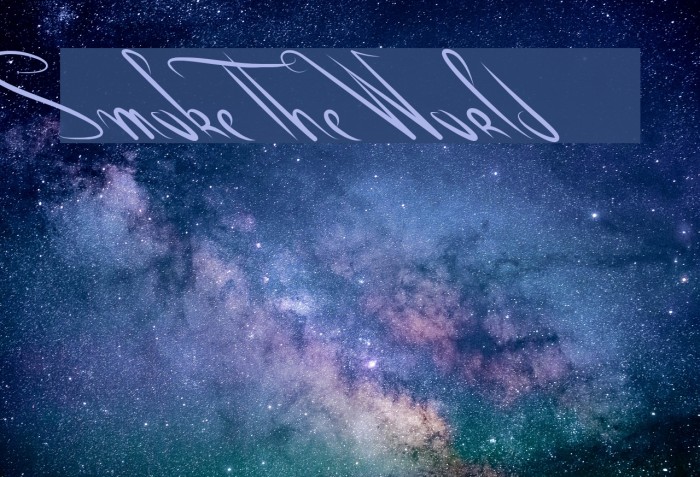 Smoke The World Font examples