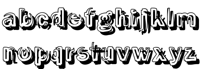 SmokeShadow-Medium Font LOWERCASE