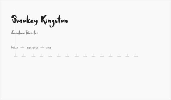 Smokey Kingston Business Card