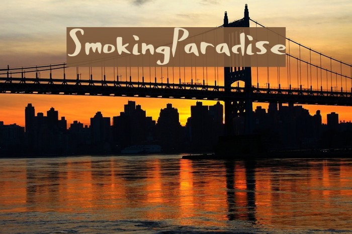 SmokingParadise Font examples