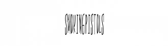 SmokingPistols  Frei Schriftart Herunterladen