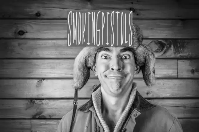 SmokingPistols Font examples