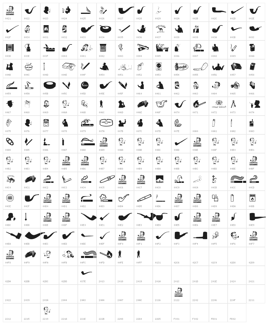 Smoking Character Map