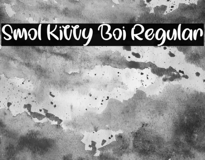 Smol Kitty Boi Regular Шрифта examples