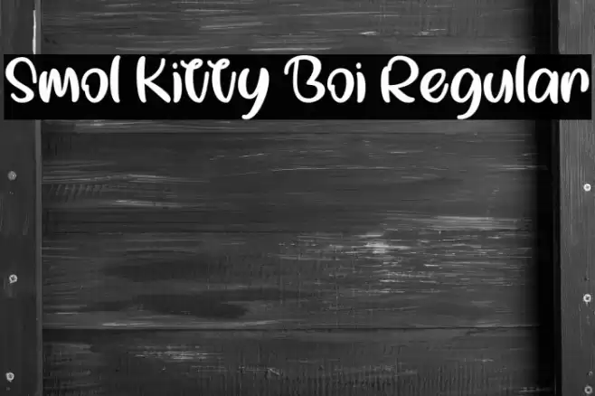 Smol Kitty Boi Regular Шрифта examples