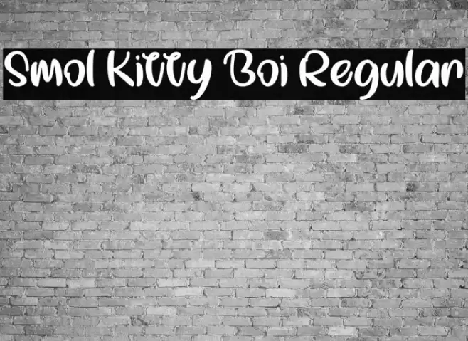 Smol Kitty Boi Regular Шрифта examples