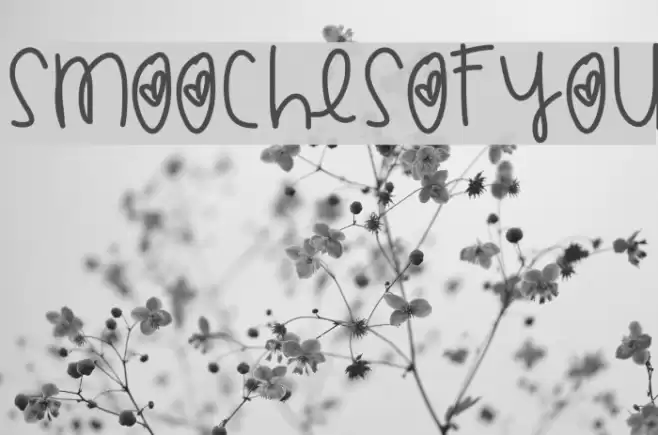 SmoochesOfYou Font examples