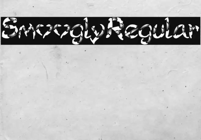 SmooglyRegular Caratteri examples