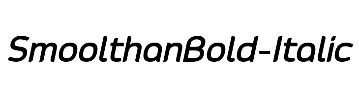 Smoolthan Bold-Italic Font