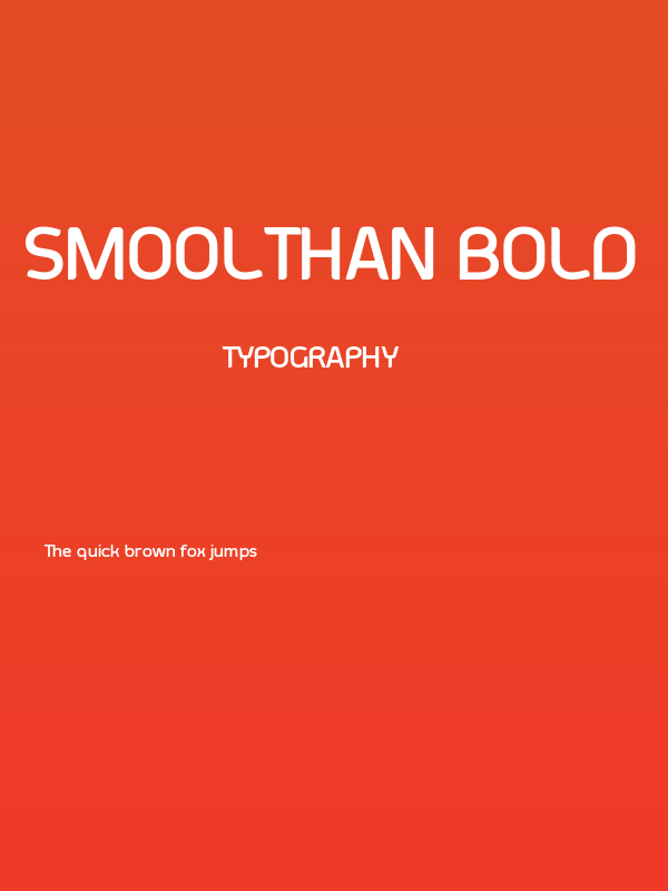 Smoolthan Bold Poster