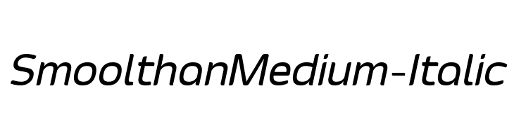 Smoolthan Medium-Italic Font