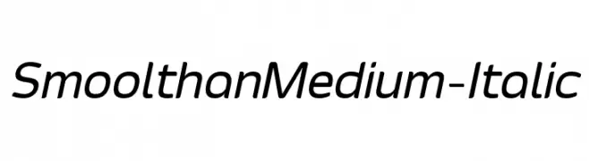 Smoolthan Medium-Italic  les polices de caractères gratuit tlcharger