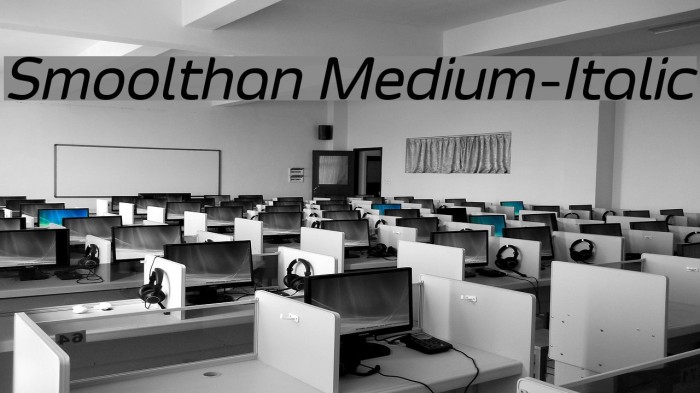 Smoolthan Medium-Italic Font examples