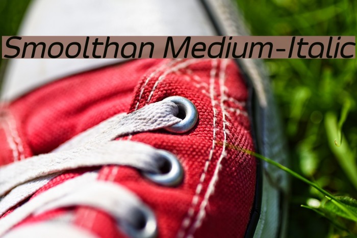 Smoolthan Medium-Italic Font examples