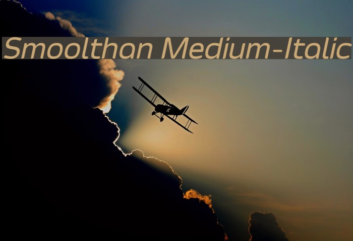 Smoolthan Medium-Italic Font examples