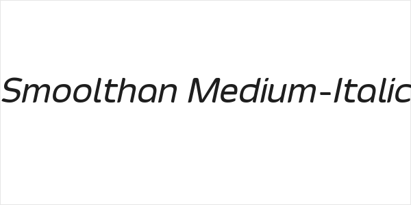 Smoolthan Medium-Italic Logo