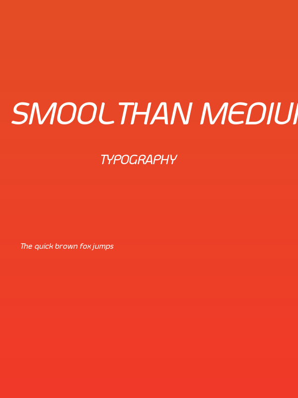 Smoolthan Medium-Italic Poster